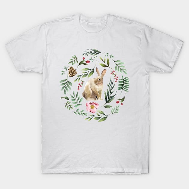 Christmas Bunny T-Shirt by sophisticker